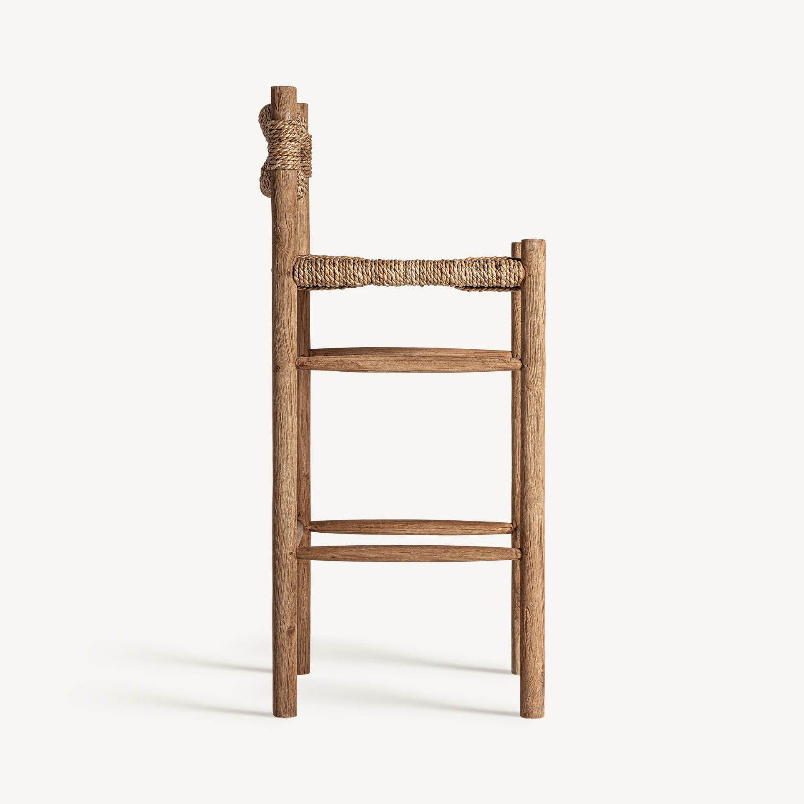 Bar Chair - Teak Wood & Sea Grass